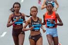 Meseret Defar leads the BUPA Great North Run.
